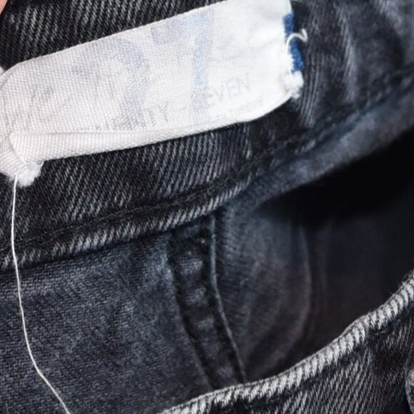 We The Free Raw Hem Straight Leg Faded Black Jeans 27 y2k 90s - Picture 4 of 8